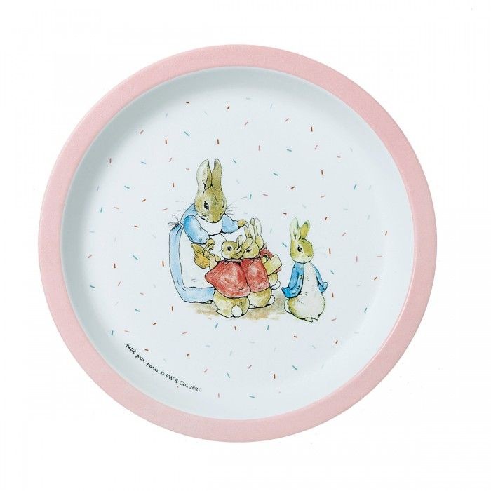 Baby Plate Peter Rabbit Pink