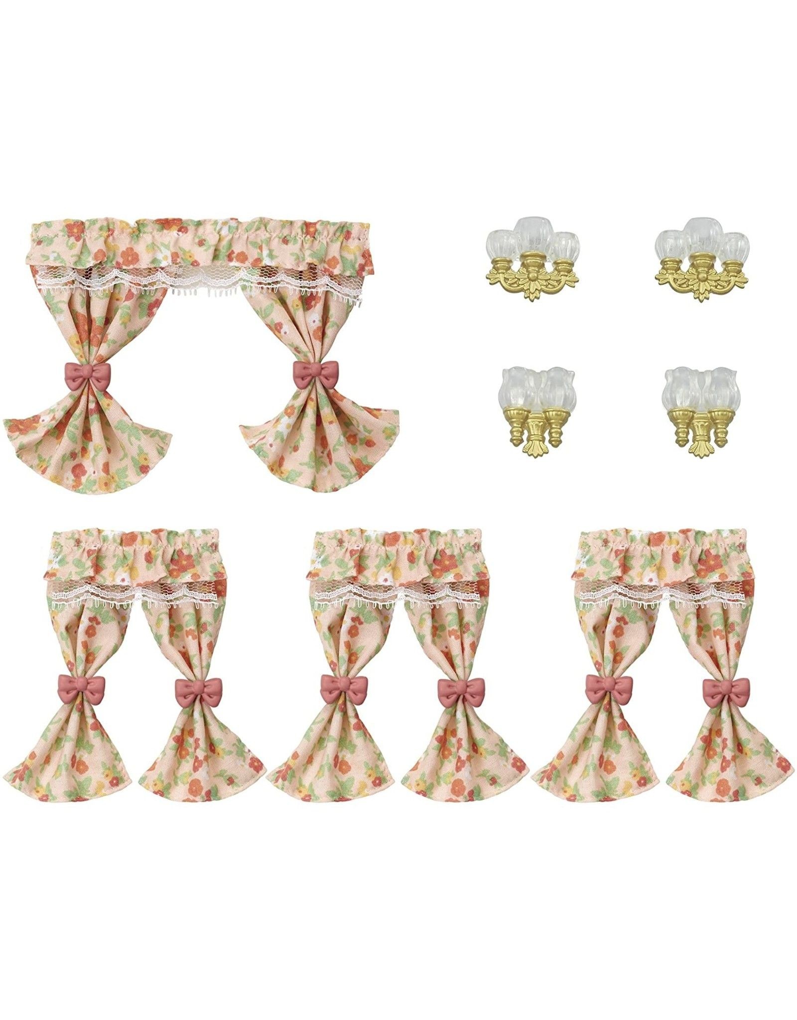 Wall Lamps & Curtains Set