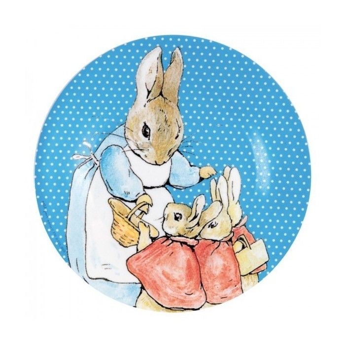 Blue Dessert Plate Peter Rabbit
