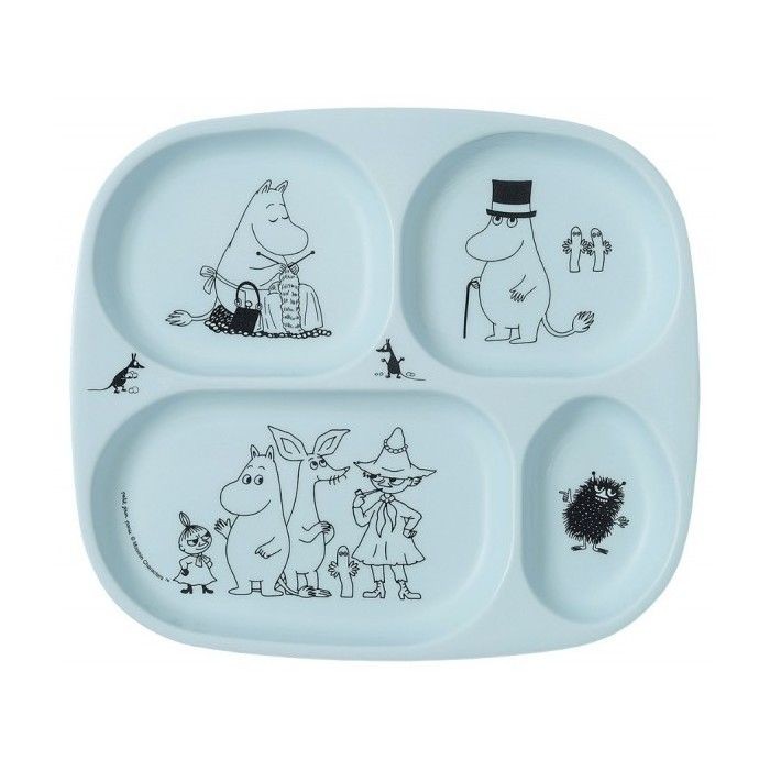 4-Compartment Tray Moomin Blue