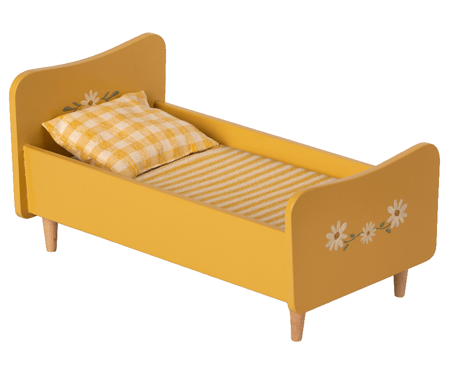 Wooden bed - Yellow