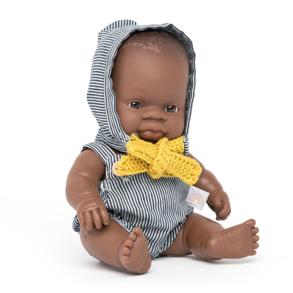 Miniland Baby Afrikaanse Jongen + Outfit