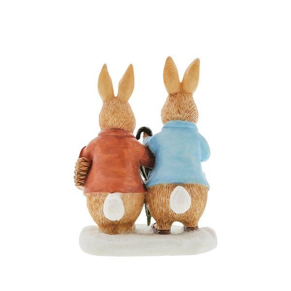 Peter Rabbit & Flopsy Winter Figurine
