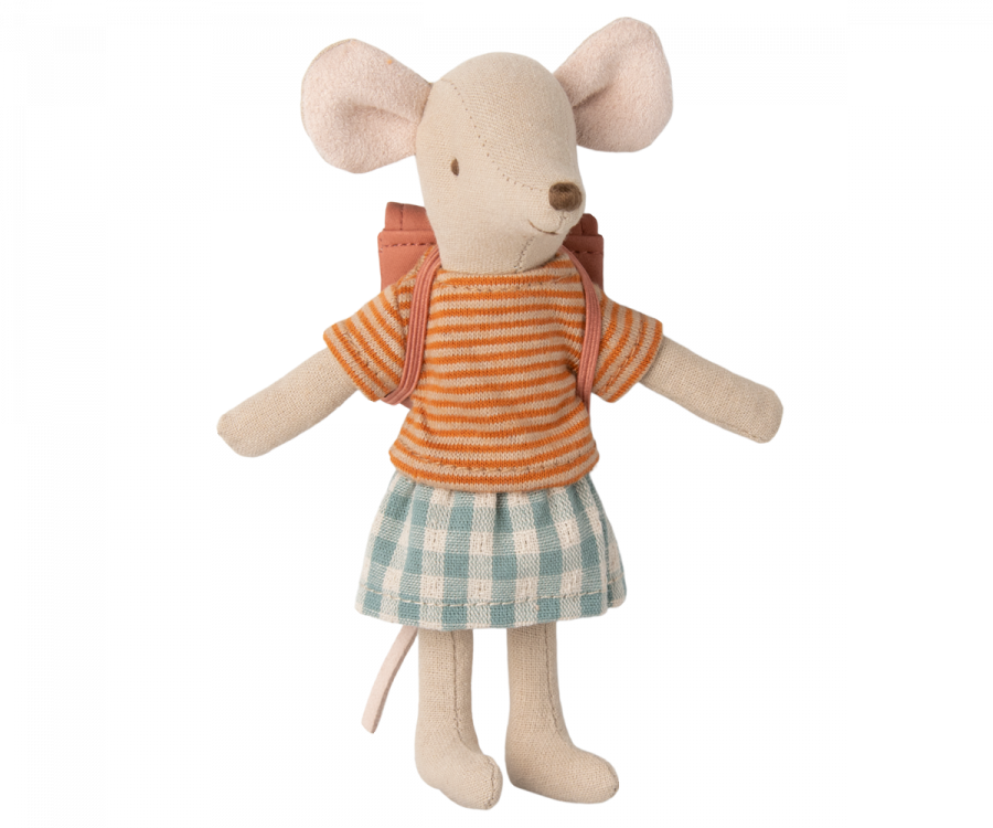Tricycle Mouse, Big Sister w Bag - Rose