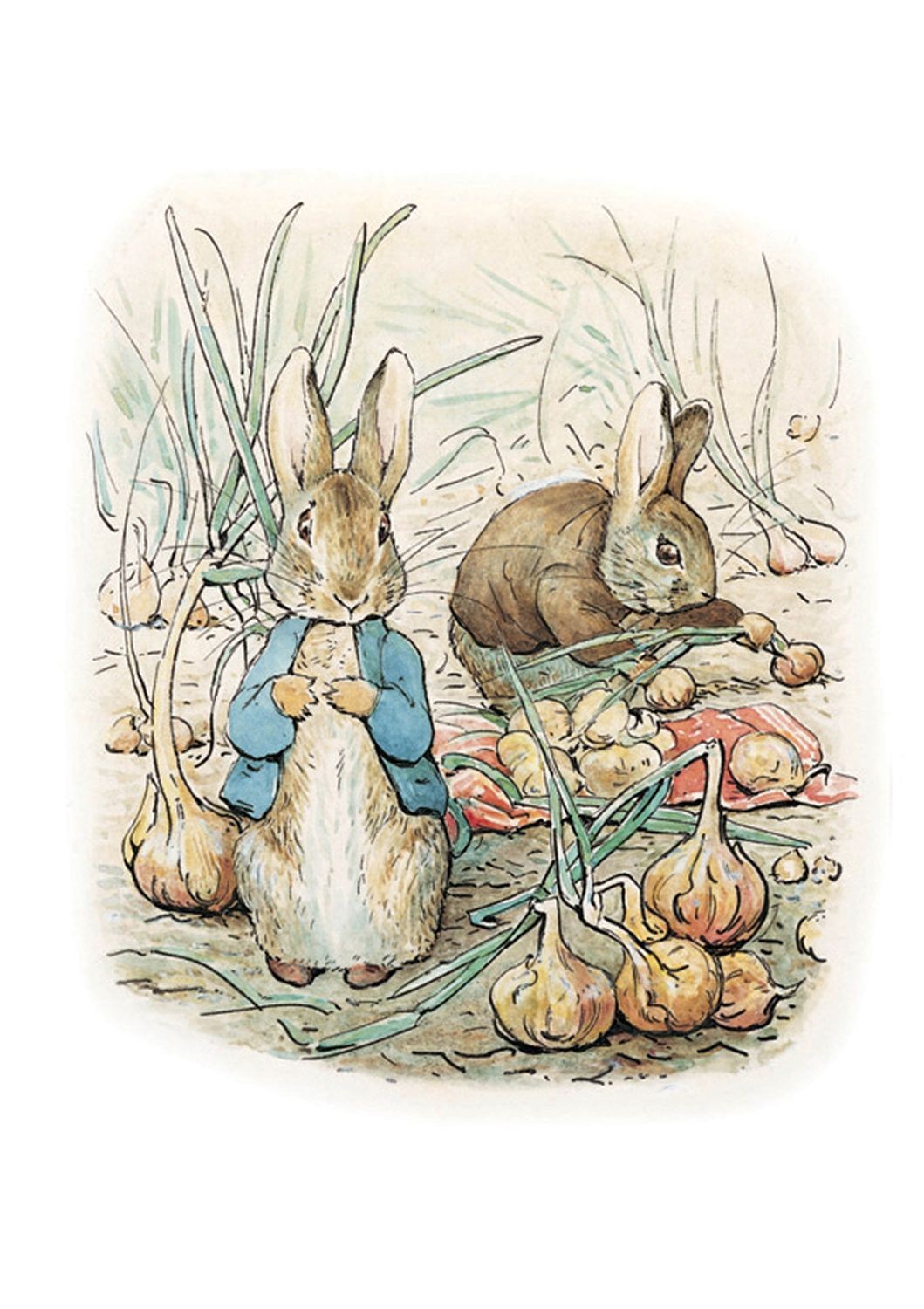 Beatrix Potter Wenskaart - Peter Rabbit & Benjamin