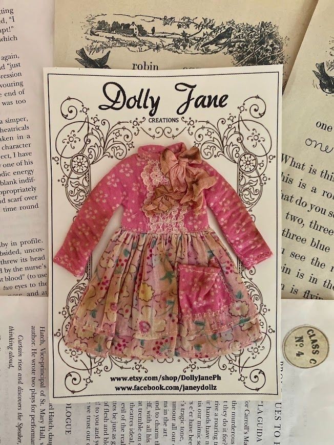 Dolly Jane Dress - Pink Flowers