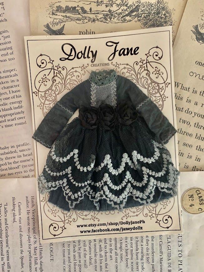 Dolly Jane - Black Roses Dress