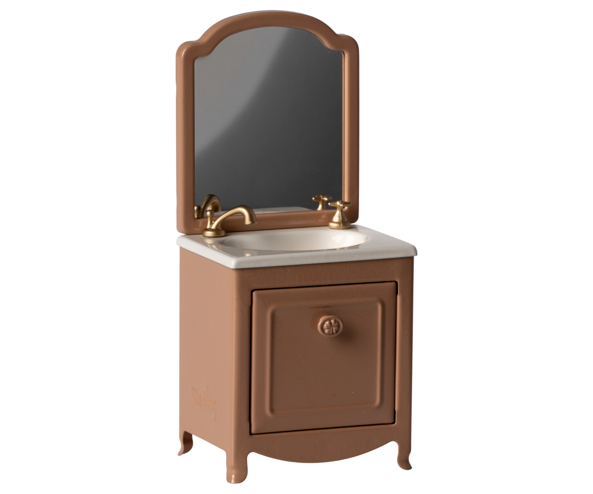 Maileg - Sink dresser, mouse Dark powder