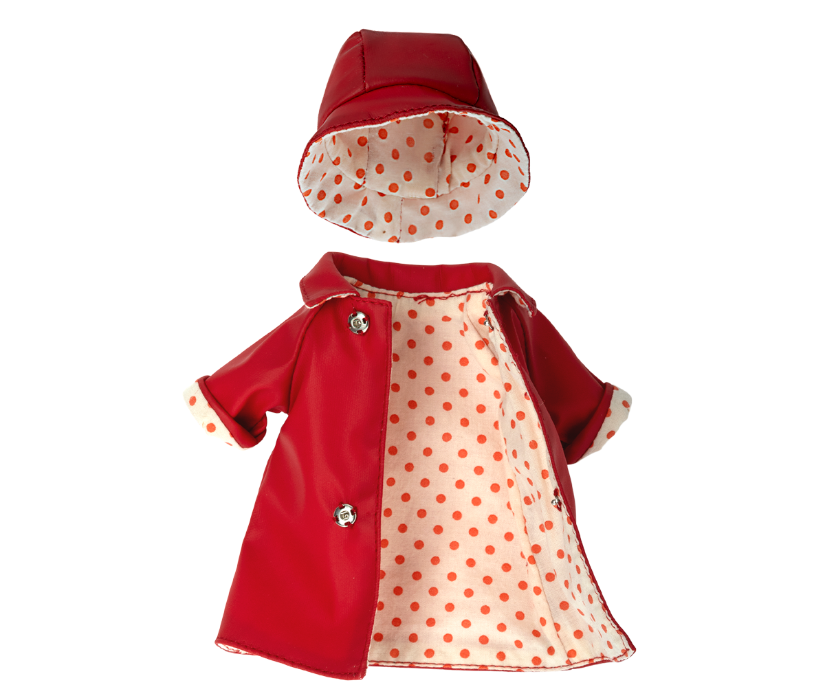 Maileg - Raincoat with hat, teddy mum