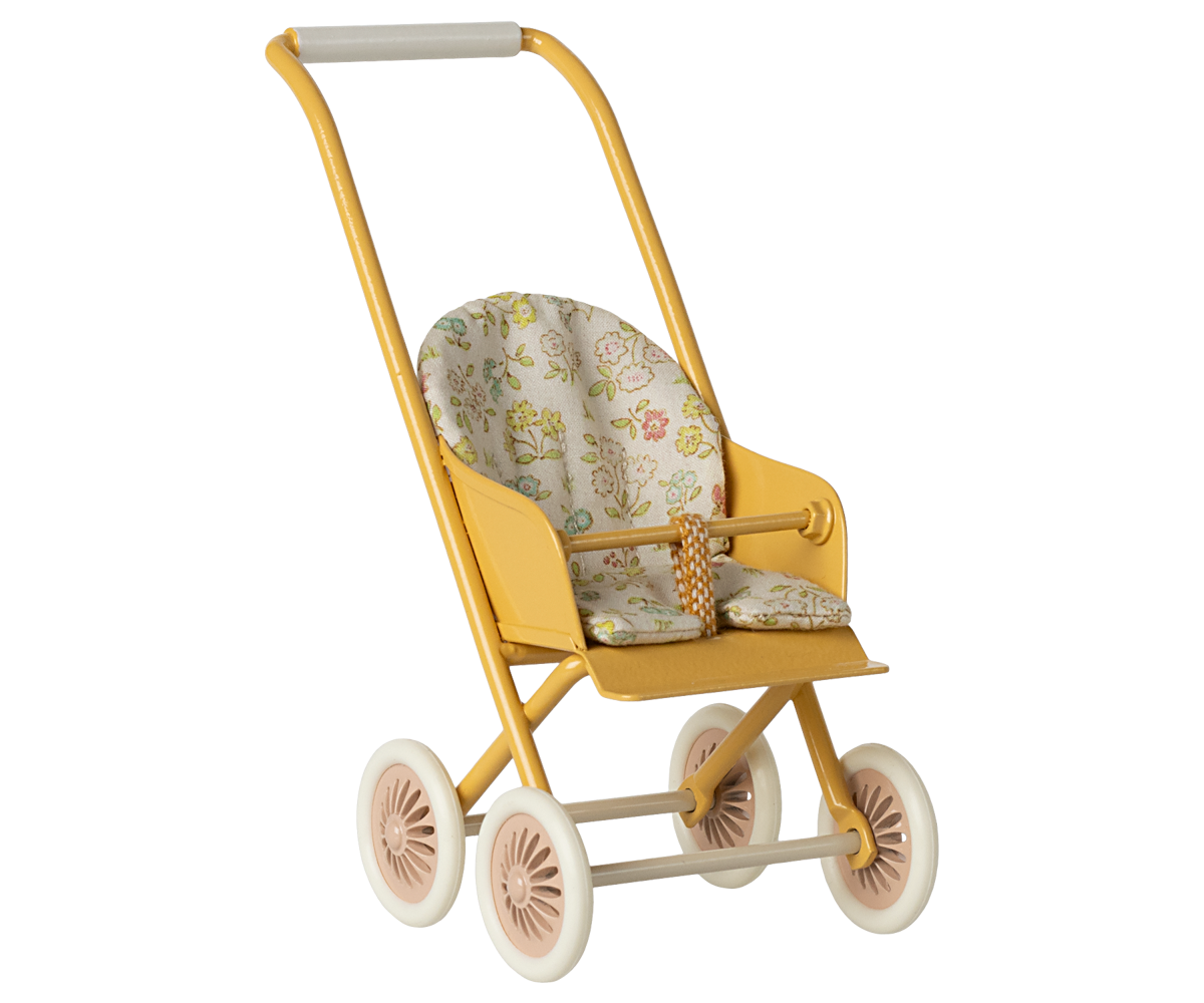 Maileg - Stroller, Micro - Yellow