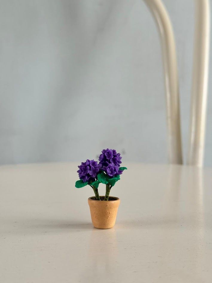 Miniatuur - Bloemen Paars