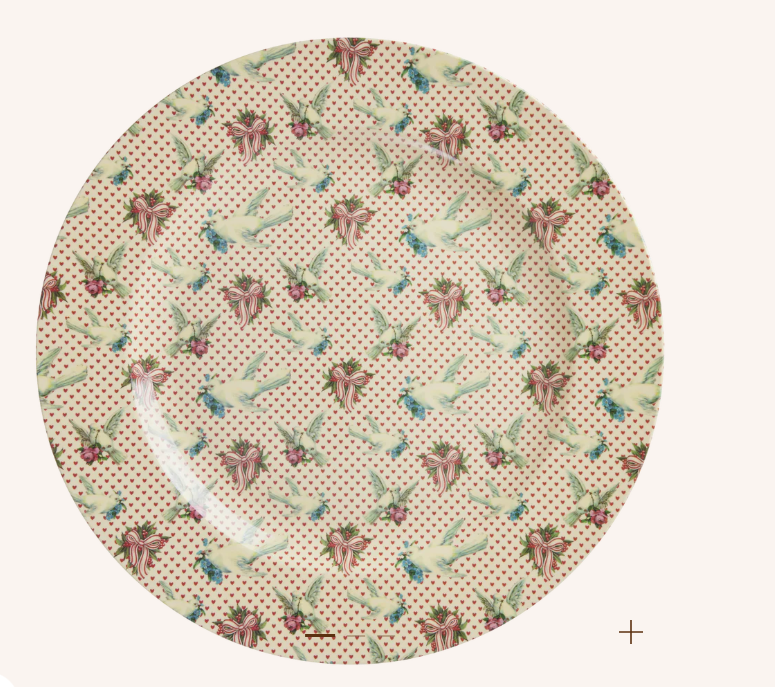 Rice - Bordje groen vogels, rond XL